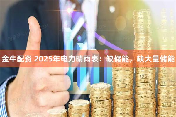 金牛配资 2025年电力晴雨表：缺储能，缺大量储能