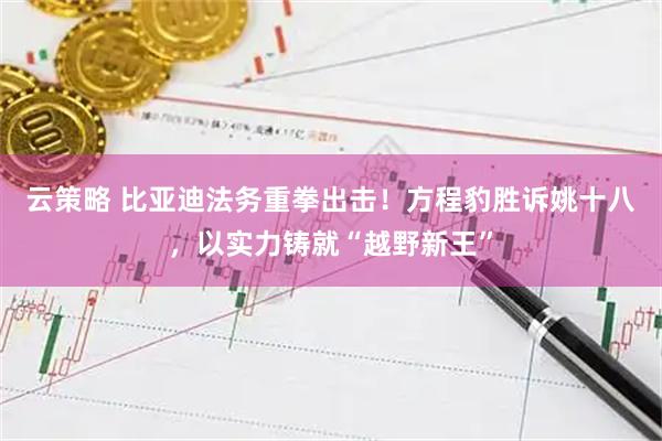云策略 比亚迪法务重拳出击！方程豹胜诉姚十八，以实力铸就“越野新王”